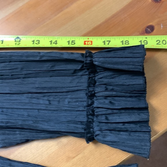 Tango Mango Deep Black, Long Sleeve Party Blouse w Ruffles and Embellishments - Picture 12 of 15